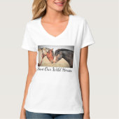 Rett Our Wild Horses V-Neck T-Shirt (Vorderseite)
