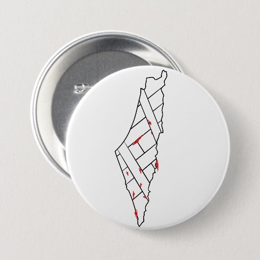Rett Palestine bleding map - Freedom for Palestin Button (Vorne & Hinten)