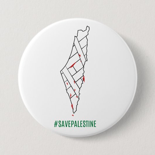 Rett Palestine bleding map - Freedom for Palestin Button (Vorderseite)