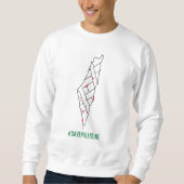 Rett Palestine bleding map - Freedom for Palestin Sweatshirt (Vorderseite)