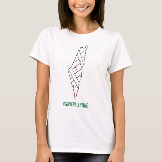 Rett Palestine bleding map - Freedom for Palestin T-Shirt (Vorderseite)