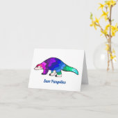 Rett Pangolins Karte (Gelbe Blume)