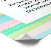 Rett Planet Earth Warnungen Wasserfarben Streifen Poster (Ecke)