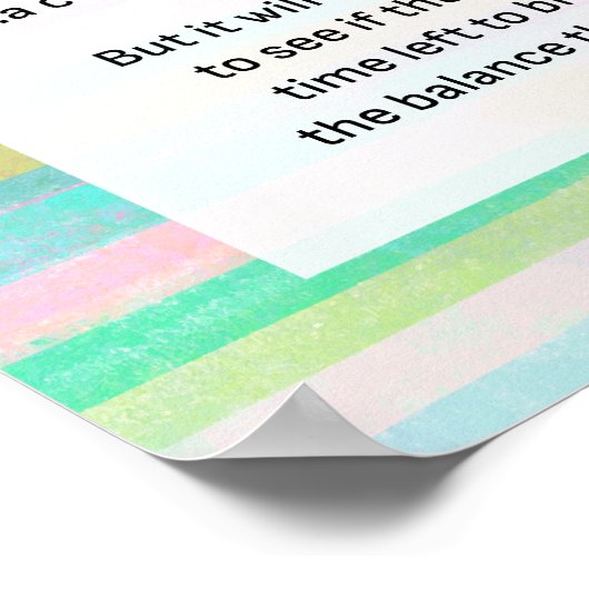 Rett Planet Earth Warnungen Wasserfarben Streifen Poster (Ecke)