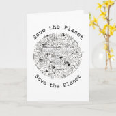 Rett Planet Erde gefährdete Tiere & Bäume Kunst Karte (Gelbe Blume)