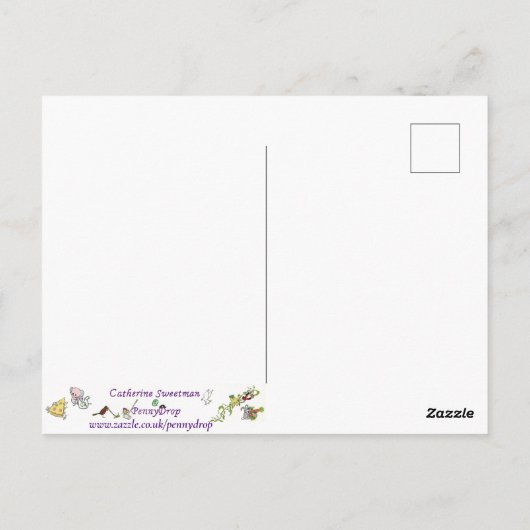 Rett Planet Erde gefährdete Tiere & Bäume Kunst Postkarte (Rückseite)