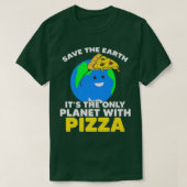 Rett Planet Pizza Earth Day Planet World Environme T-Shirt (Design vorne)