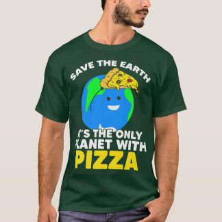 Rett Planet Pizza Earth Day Planet World Environme T-Shirt