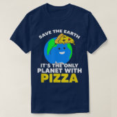 Rett Planet Pizza Earth Day Planet World Environme T-Shirt (Design vorne)
