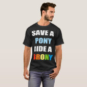 Rett Pony Ride Brony Funny Bronze T-Shirt (Vorne ganz)
