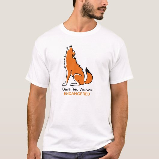 Rett Red WOLVES - USA - gefährdetes Tier - Natur T-Shirt (Vorderseite)