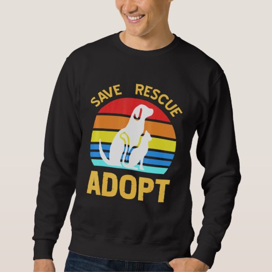 Rett Rescue Adoptier Pro Pet Adoption Sweatshirt (Vorderseite)