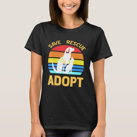 Rett Rescue Adoptier Pro Pet Adoption T-Shirt (Vorderseite)