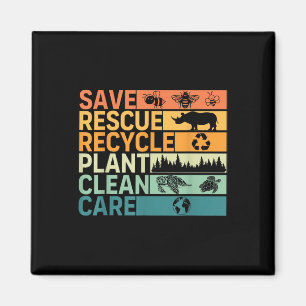 Rett Rescue Gerecycelt Pflanze Clean Care Earth Da Magnet