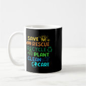 Rett Rescue Recycle Planet Klimawandel Funny Ea Kaffeetasse (Links)