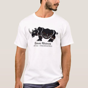 Rett RHINOS - Gefährdete Tiergrafik - Natur T-Shirt