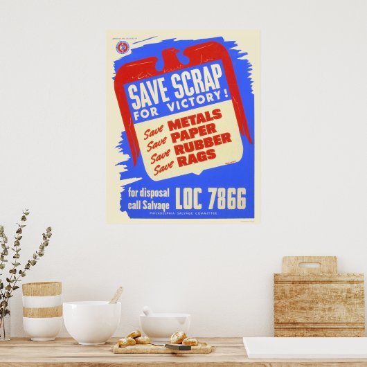 Rett Schrott für den Sieg! - WPA Poster (Küche)