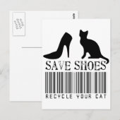 Rett Schuhe Recycle deine Katze Postkarte (Vorne/Hinten)