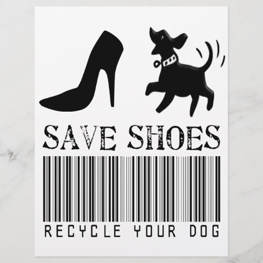 Rett Schuhe: Recycle deinen Hund Flyer (Vorne)