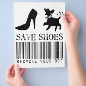 Rett Schuhe: Recycle deinen Hund Flyer (Hand)