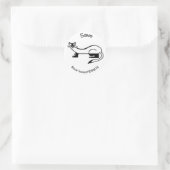 Rett Schwarzfüßer-FURTS - USA - Tierfreund Runder Aufkleber (Tasche)