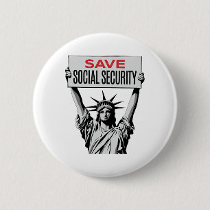 Rett Social Security - statue of Liberty - Resist Button