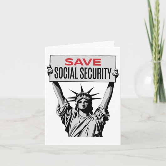 Rett Social Security - statue of Liberty - Resist  Karte (Vorderseite)