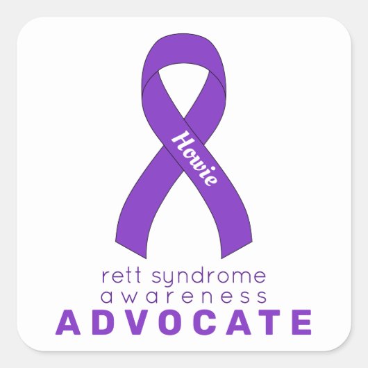 Rett-Syndrom Advocate White Square Sticker (Vorderseite)