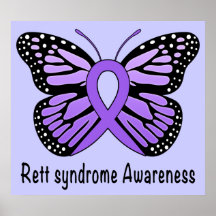 Rett-Syndrom Butterfly Awareness Ribbon of Hope
