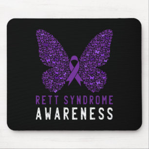 Rett Syndrome Awareness Butterfly Lila Ribbon Su Mousepad