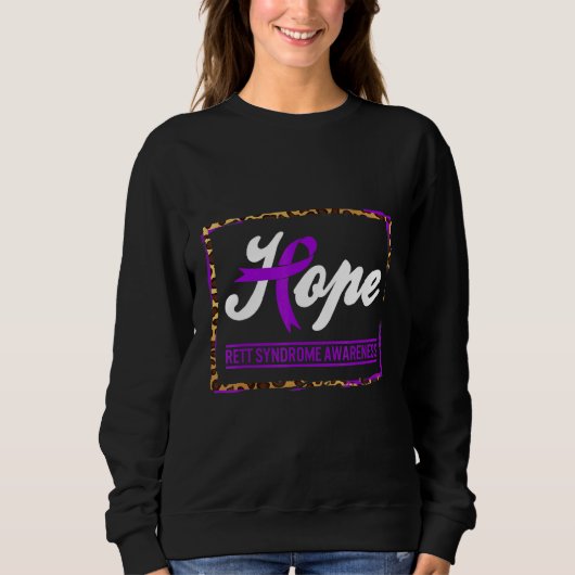 Rett Syndrome Awareness Hope Warrior Support Purpl Sweatshirt (Vorderseite)