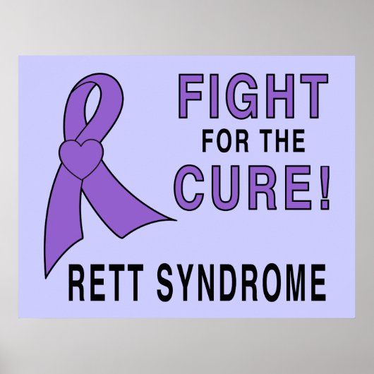 Rett Syndrome Awareness: Kämpfe für die Heilung! Poster (Vorne)