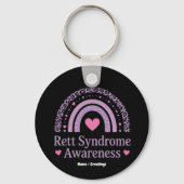 Rett Syndrome Awareness Lila Rainbow Hope Squad Schlüsselanhänger (Vorderseite)
