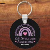 Rett Syndrome Awareness Lila Rainbow Hope Squad Schlüsselanhänger (Vorderseite)