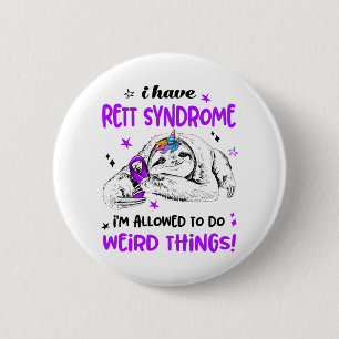 Rett Syndrome Awareness Month Ribbon Geschenke Button