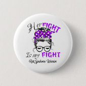 Rett Syndrome Awareness Month Ribbon Geschenke Button (Vorderseite)