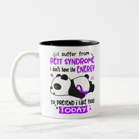 Rett Syndrome Awareness Month Ribbon Geschenke Zweifarbige Tasse (Links)
