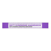 Rett Syndrome Awareness Pattern Ribbon Ripsband (Vorderseite)