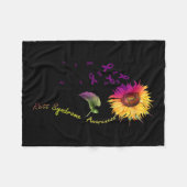 Rett Syndrome Awareness Sonnenblume Fleecedecke (Vorderseite (Horizontal))
