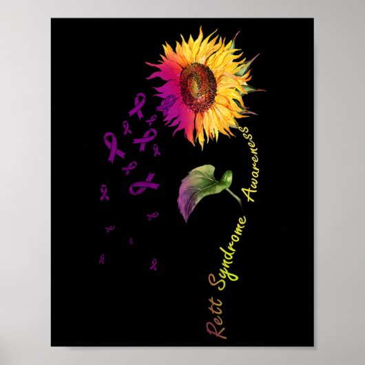 Rett Syndrome Awareness Sonnenblume Poster (Vorne)