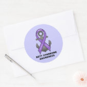Rett Syndrome Awareness with Anchor of Hope Runder Aufkleber (Umschlag)