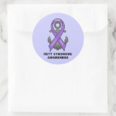 Rett Syndrome Awareness with Anchor of Hope Runder Aufkleber (Tasche)