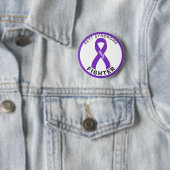 Rett Syndrome Fighter Ribbon White Button (Beispiel)
