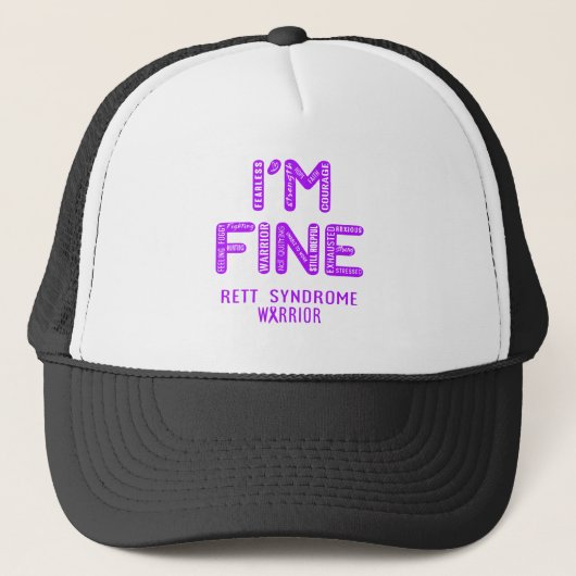 Rett Syndrome Warrior - I AM FINE Truckerkappe (Vorderseite)