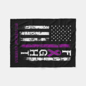Rett Syndrome Warrior Us Flag Down Syndrom Awaren Fleecedecke (Vorderseite (Horizontal))