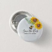 Rett the bies - Quotes, Slogans Redewendungen Sonn Button (Vorne & Hinten)
