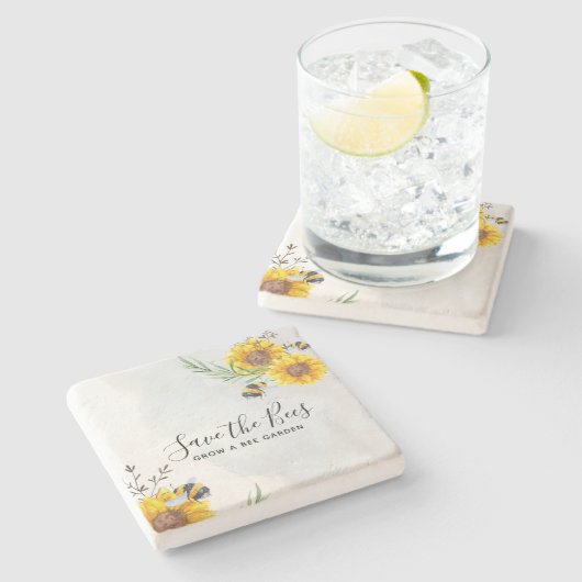 Rett the bies - Quotes, Slogans Redewendungen Sonn Steinuntersetzer (Seitenansicht)