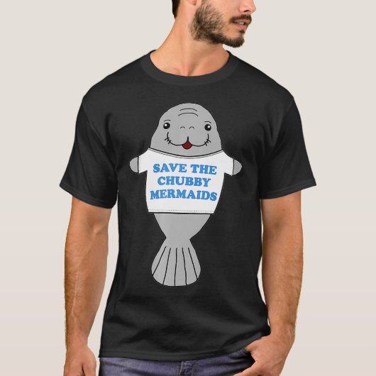 Rett The Chubby Mermaids Manatee Viral Meme Trend T-Shirt (Vorderseite)