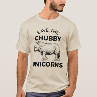 Rett The Chubby Unicorn - Funny Rhino Conservation T-Shirt