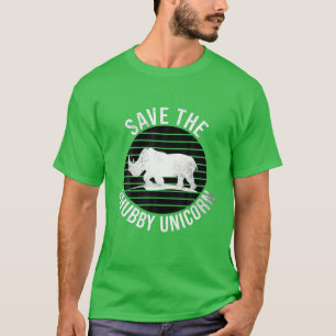 Rett The Chubby Unicorn Vintag Funny Rhino Chibby T-Shirt